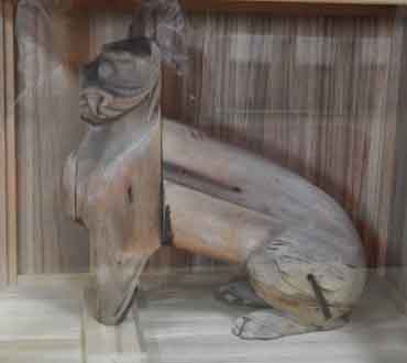 神社所蔵品：木造狛犬 (那珂市指定文化財)